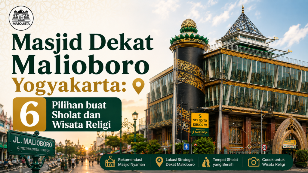 Fasad Masjid Quwwatul Islam, salah satu masjid dekat Malioboro Yogyakarta