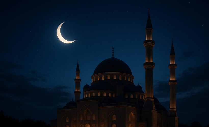 masjid-malam-berbulan