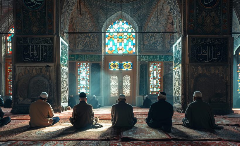 Orang berzikir di masjid sesuai dengan adab masuk masjid